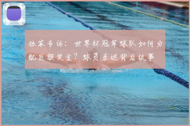 独家专访：世界杯冠军球队如何分配巨额奖金？球员亲述背后故事